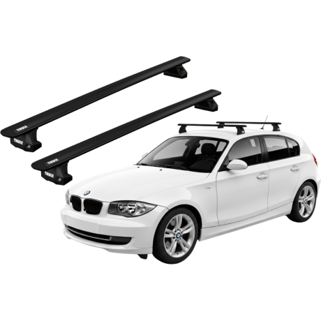 Barras THULE EVO WingBar para autos BMW 1-series 2004 a 2011 negro