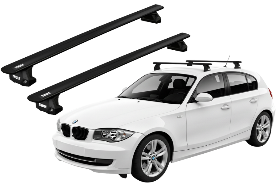 Barras THULE EVO WingBar para autos BMW 1-series 2004 a 2011 negro
