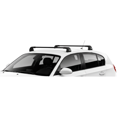 Barras THULE EDGE Flush para autos BMW 1-series 2004 a 2011 negro