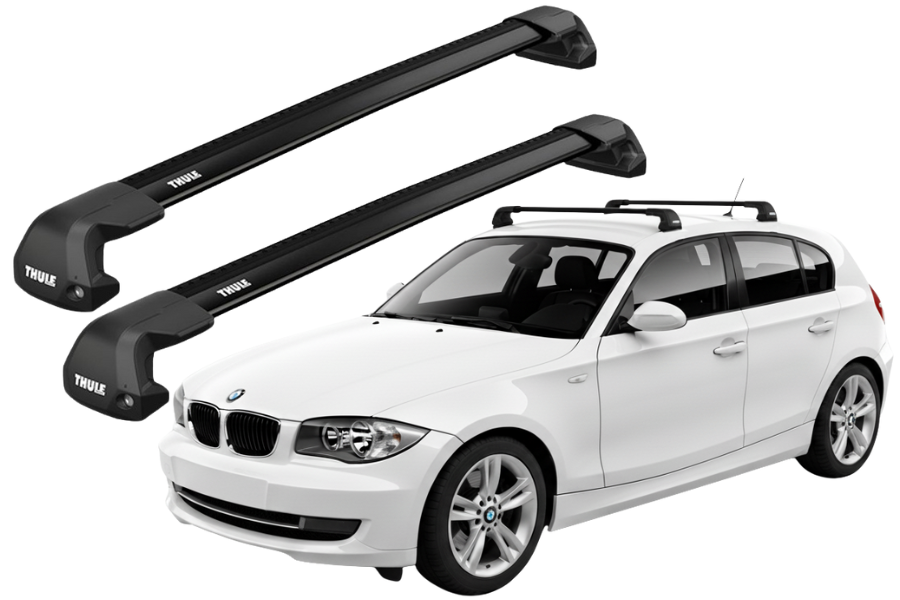 Barras THULE EDGE Flush para autos BMW 1-series 2004 a 2011 negro