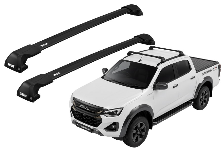 Barras THULE EDGE Flush para camioneta ISUZU D-Max desde 2021 negro