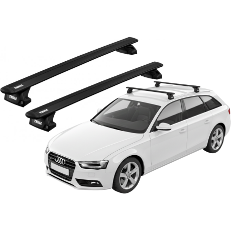 Barras THULE EVO WingBar para autos AUDI A4 Avant 2008 a 2015 negro