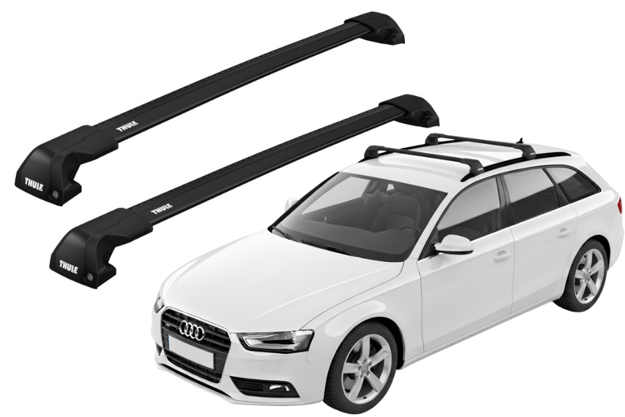 Barras THULE EDGE Flush para autos AUDI A4 Avant 2008 a 2015 negro