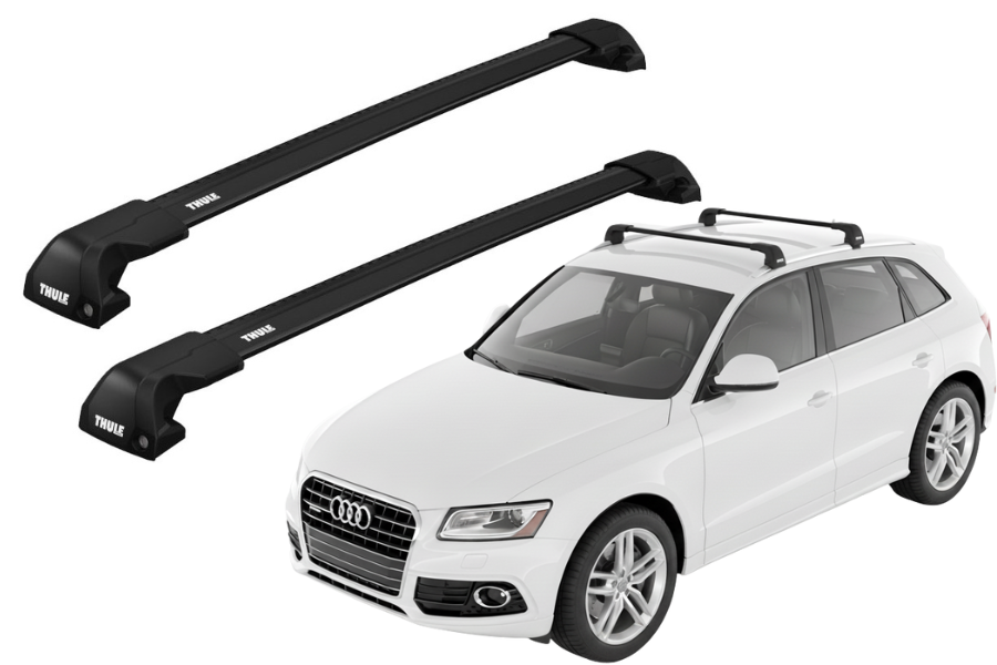 Barras THULE EDGE Flush para autos AUDI Q5 2008 a 2017 negro