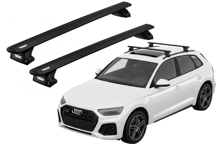 Barras THULE EVO WingBar para autos AUDI Q5 desde 2017 - 2024 negro
