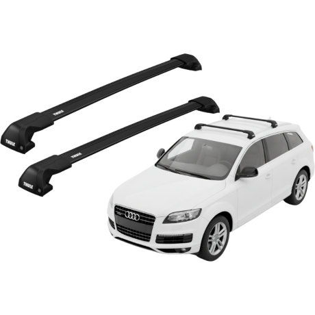Barras THULE EDGE Flush para autos AUDI Q7 2006 a 2015 negro
