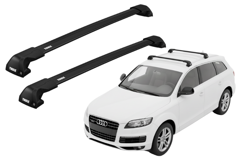 Barras THULE EDGE Flush para autos AUDI Q7 2006 a 2015 negro