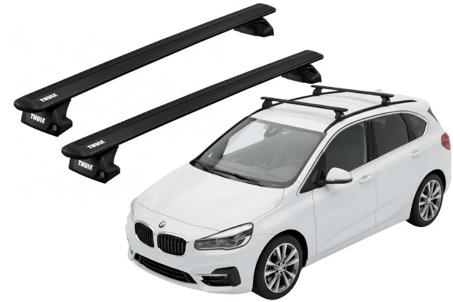 Barras THULE EVO WingBar para autos BMW 2-Series Active Tourer desde 2014 negro