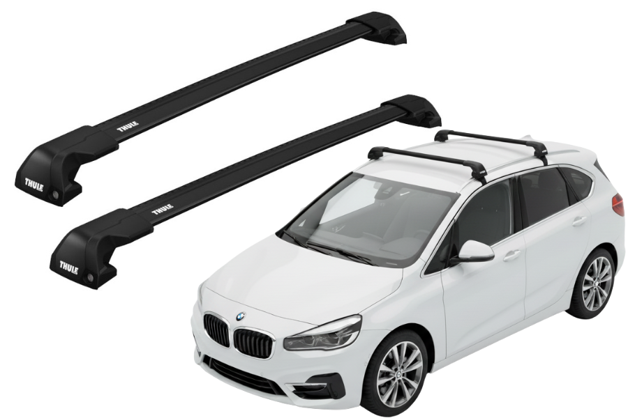 Barras THULE EDGE Flush para autos BMW 2-Series Active Tourer desde 2014 negro
