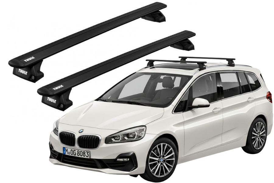 Barras THULE EVO WingBar para autos BMW 2-Series Gran Tourer desde 2015 negro