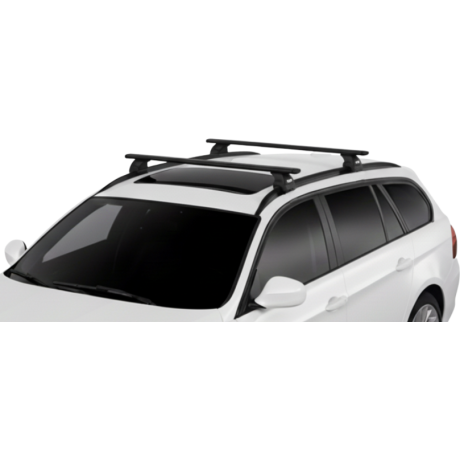 Barras THULE EVO WingBar para autos BMW 3-Series Touring 2010 a 2011 negro