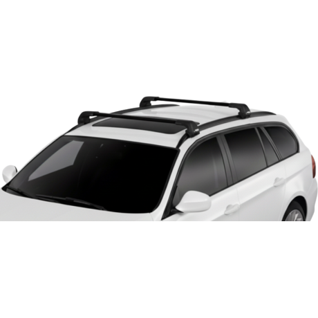 Barras THULE EDGE Flush para autos BMW 3-Series Touring 2010 a 2011 negro