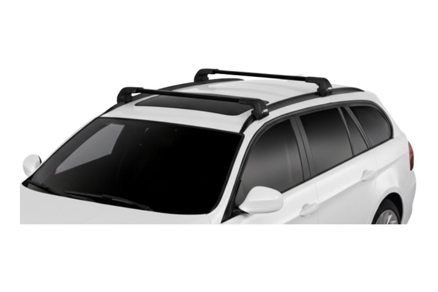 Barras THULE EDGE Flush para autos BMW 3-Series Touring 2010 a 2011 negro