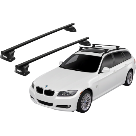 Barras THULE EVO SquareBar para autos BMW 3-Series Touring 2010 a 2011