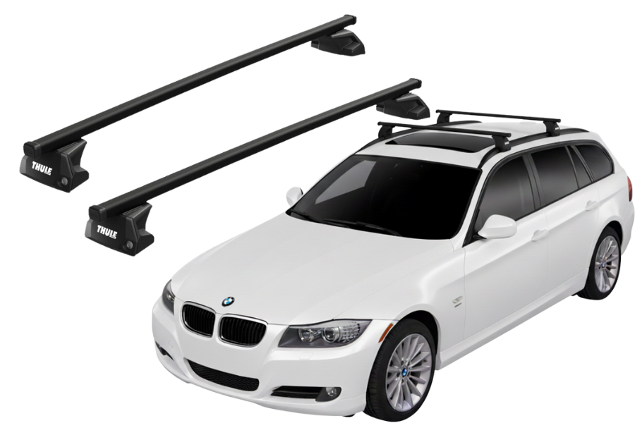Barras THULE EVO SquareBar para autos BMW 3-Series Touring 2010 a 2011