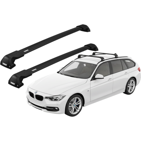Barras THULE EDGE Flush para autos BMW 3-Series Touring desde 2012 negro