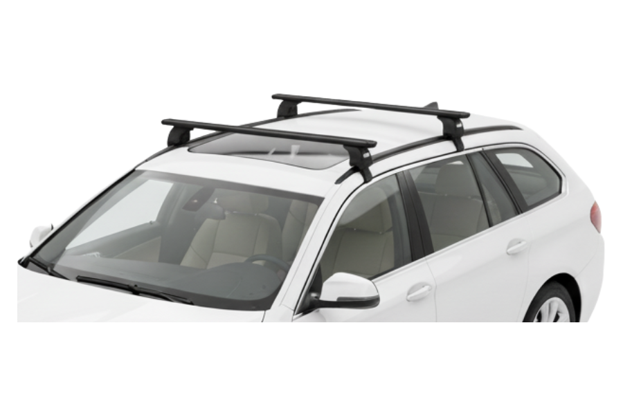 Barras THULE EVO WingBar para autos BMW 5-Series Touring 2010 a 2017 negro