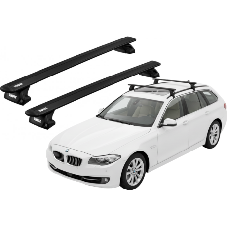 Barras THULE EVO WingBar para autos BMW 5-Series Touring 2010 a 2017 negro