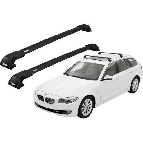 Barras THULE EDGE Flush para autos BMW 5-Series Touring 2010 a 2017 negro