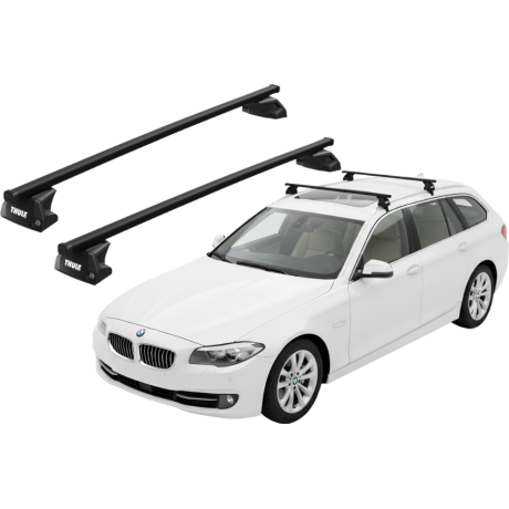 Barras THULE EVO SquareBar para autos BMW 5-Series Touring 2010 a 2017