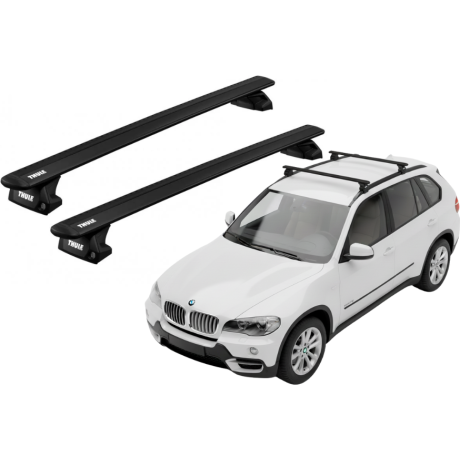 Barras THULE EVO WingBar para autos BMW X5 2007 a 2013 negro