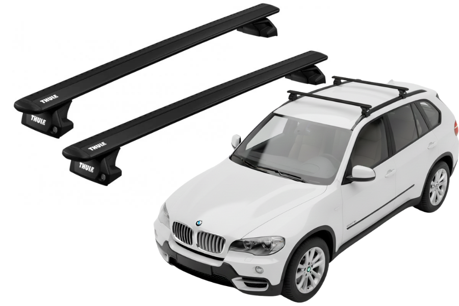 Barras THULE EVO WingBar para autos BMW X5 2007 a 2013 negro