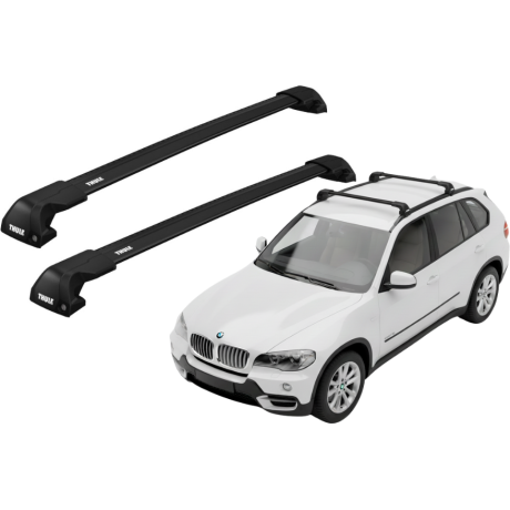 Barras THULE EDGE Flush para autos BMW X5 2007 a 2013 negro