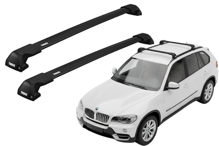 Barras THULE EDGE Flush para autos BMW X5 2007 a 2013 negro