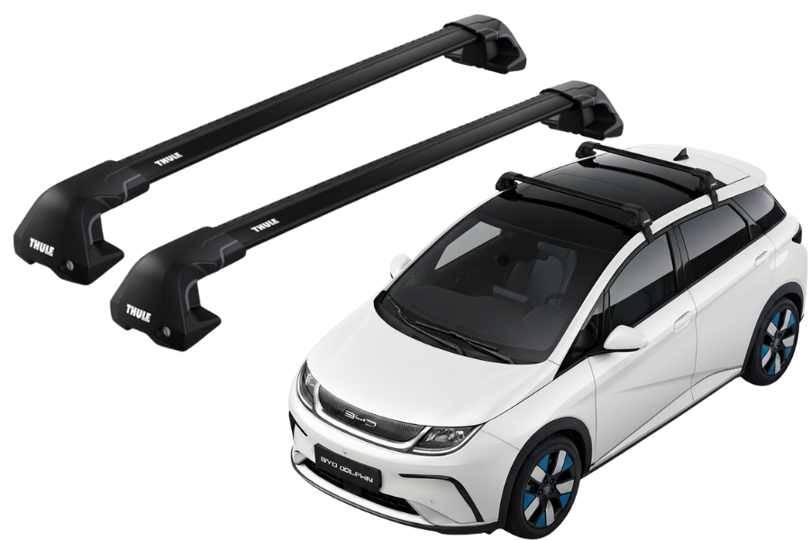 Barras THULE EDGE Flush para autos BYD Dolphin desde 2021 negro