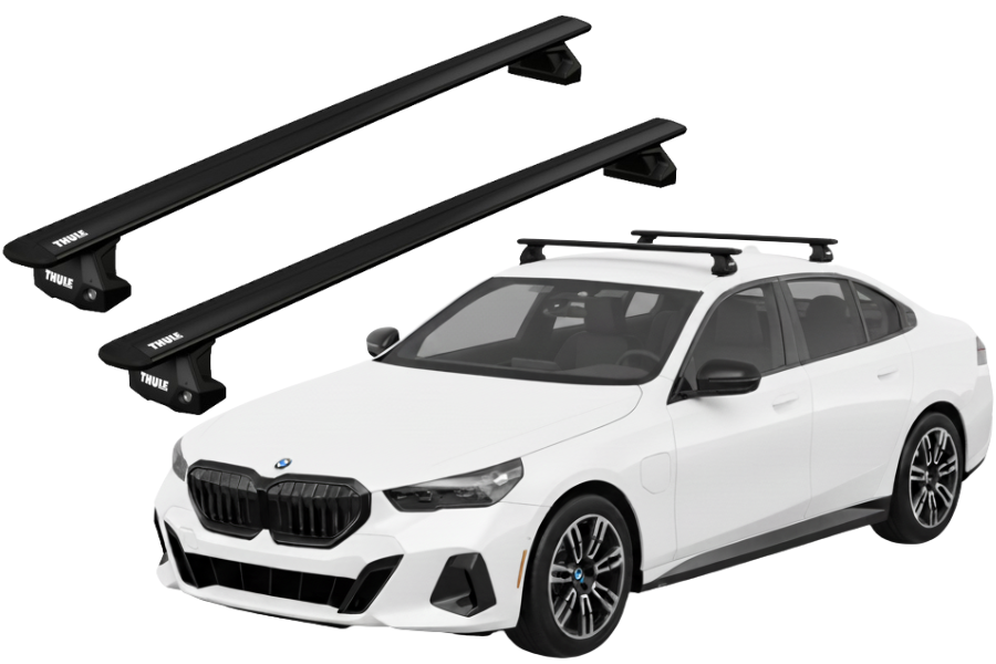 Barras THULE EVO WingBar para autos BMW 5-Series (G60) desde 2024 negro
