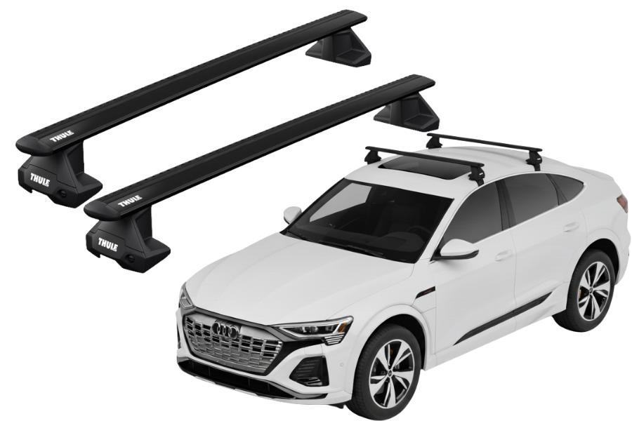Barras THULE EVO WingBar para autos AUDI Q8 Sportback e-tron desde 2023 negro