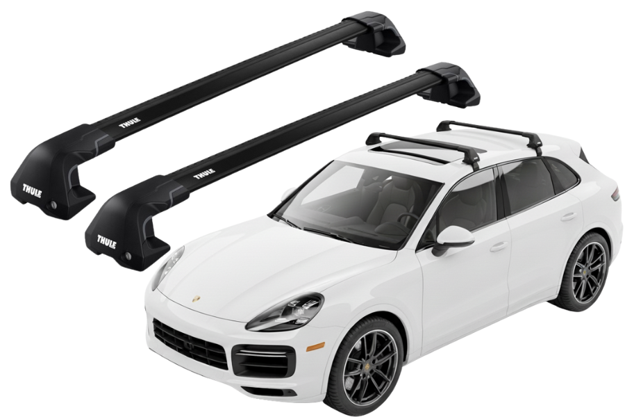 Barras THULE EDGE Flush para autos PORSCHE Cayenne (9YA) desde 2018 negro