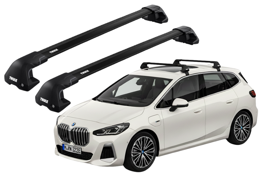 Barras THULE EDGE Flush para autos BMW 2-Series Active Tourer desde 2022 negro