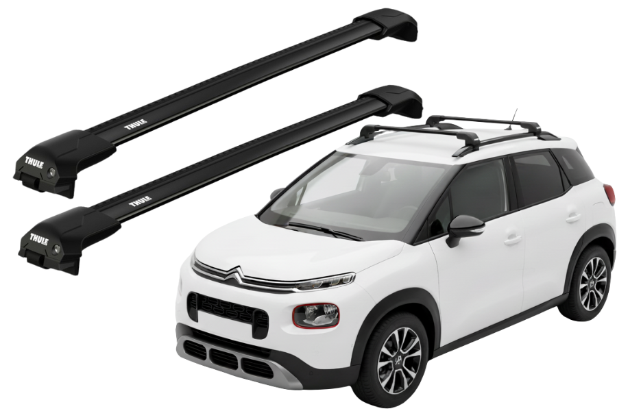 Barras THULE EDGE Flush para autos CITROEN C3 Aircross desde 2018 negro