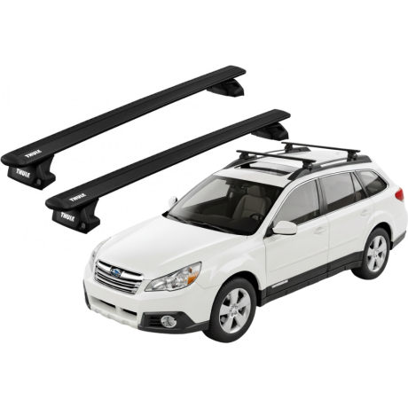 Barras THULE EVO WingBar para autos SUBARU Outback 2009 a 2014 negro