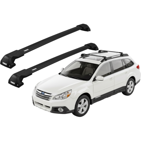 Barras THULE EDGE Flush para autos SUBARU Outback 2009 a 2014 negro