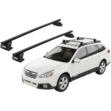 Barras THULE EVO SquareBar para autos SUBARU Outback 2009 a 2014