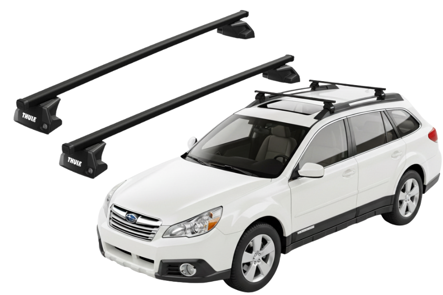 Barras THULE EVO SquareBar para autos SUBARU Outback 2009 a 2014