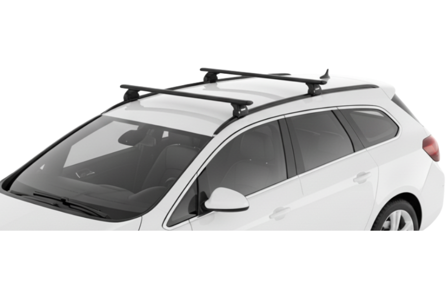 Barras THULE EVO WingBar para autos OPEL Astra Sports Tourer 2010 a 2015 negro
