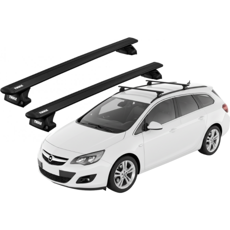 Barras THULE EVO WingBar para autos OPEL Astra Sports Tourer 2010 a 2015 negro