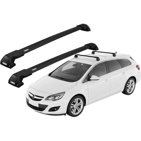 Barras THULE EDGE Flush para autos OPEL Astra Sports Tourer 2010 a 2015 negro