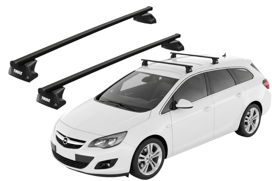 Barras THULE EVO SquareBar para autos OPEL Astra Sports Tourer 2010 a 2015