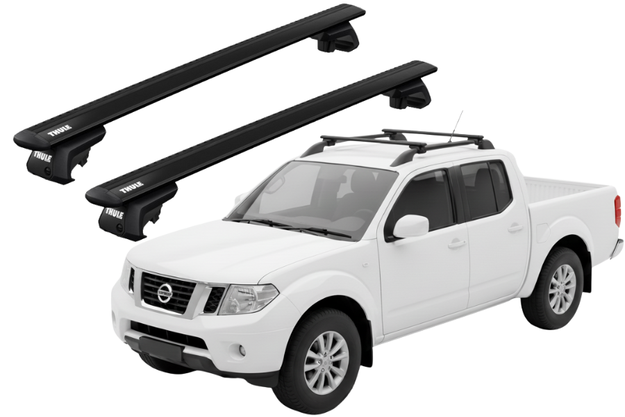 Barras THULE EVO WingBar para camioneta NISSAN Navara (D40) 2005 a 2015 negro