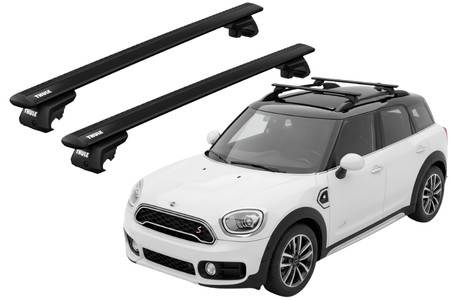 Barras THULE EVO WingBar para autos MINI Countryman (F60) desde 2017-2024 negro