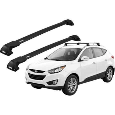 Barras THULE EDGE Flush para autos HYUNDAI ix35 2010 a 2015 negro