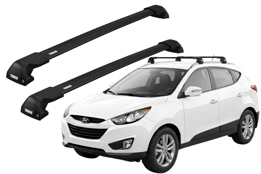 Barras THULE EDGE Flush para autos HYUNDAI ix35 2010 a 2015 negro