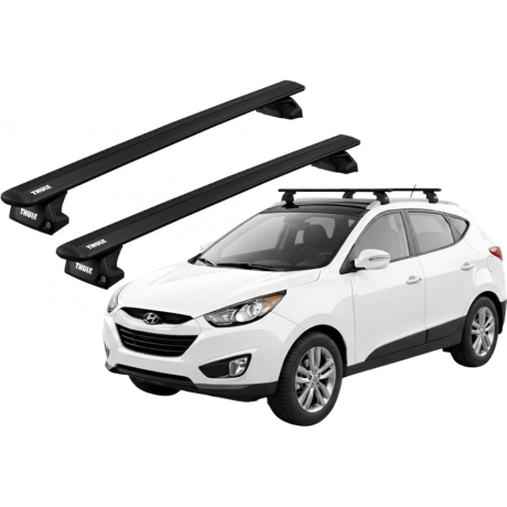 Barras THULE EVO WingBar para autos HYUNDAI ix35 2010 a 2015 negro
