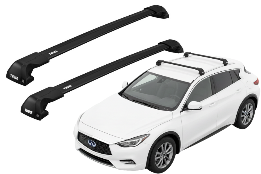Barras THULE EDGE Flush para autos INFINITI QX30 desde 2016 - 2019 negro