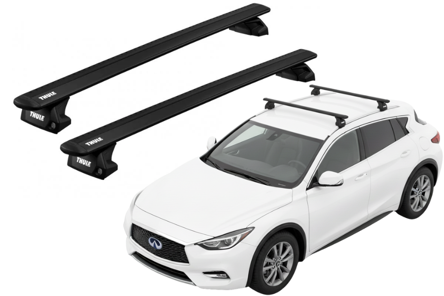 Barras THULE EVO WingBar para autos INFINITI QX30 desde 2016 - 2019 negro