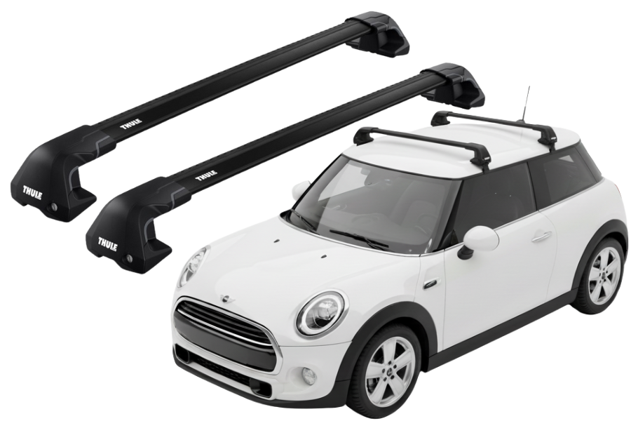 Barras THULE EDGE Flush para autos MINI Cooper desde 2014 - 2023 negro